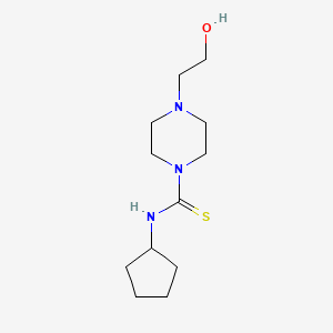 molecular formula C12H23N3OS B5749972 N-cyclopentyl-4-(2-hydroxyethyl)piperazine-1-carbothioamide 