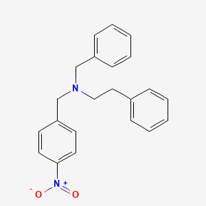 molecular formula C22H22N2O2 B5749984 N-benzyl-N-[(4-nitrophenyl)methyl]-2-phenylethanamine 