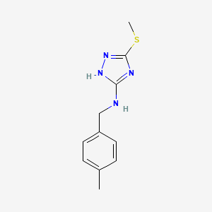 molecular formula C11H14N4S B5750017 N-[(4-methylphenyl)methyl]-5-(methylsulfanyl)-1H-1,2,4-triazol-3-amine 