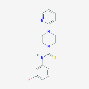 molecular formula C16H17FN4S B5750056 N-(3-fluorophenyl)-4-(pyridin-2-yl)piperazine-1-carbothioamide 
