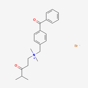 N-[(4-Benzoylphenyl)methyl]-N,N,4-trimethyl-3-oxopentan-1-aminium bromide