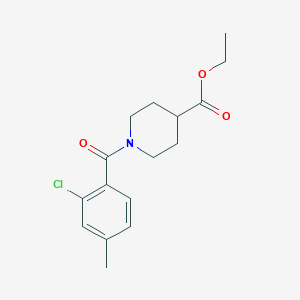 molecular formula C16H20ClNO3 B5750113 Ethyl 1-(2-chloro-4-methylbenzoyl)piperidine-4-carboxylate 