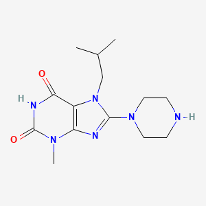 molecular formula C14H22N6O2 B5750121 7-isobutyl-3-methyl-8-(piperazin-1-yl)-1H-purine-2,6(3H,7H)-dione 