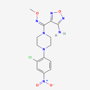 molecular formula C14H16ClN7O4 B5750149 4-[(E)-[4-(2-chloro-4-nitrophenyl)piperazin-1-yl](methoxyimino)methyl]-1,2,5-oxadiazol-3-amine 