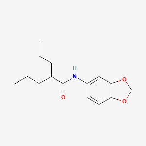 molecular formula C15H21NO3 B5750202 N-(1,3-benzodioxol-5-yl)-2-propylpentanamide 