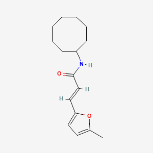 molecular formula C16H23NO2 B5750224 N-cyclooctyl-3-(5-methyl-2-furyl)acrylamide 