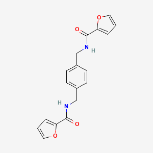 molecular formula C18H16N2O4 B5750265 N-[(4-{[(FURAN-2-YL)FORMAMIDO]METHYL}PHENYL)METHYL]FURAN-2-CARBOXAMIDE 