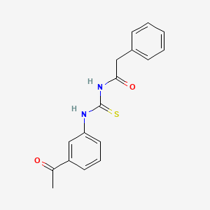 molecular formula C17H16N2O2S B5750337 N-[(3-acetylphenyl)carbamothioyl]-2-phenylacetamide 