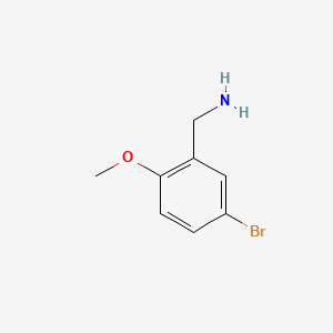 molecular formula C8H10BrNO B575039 (5-Bromo-2-methoxyphenyl)methanamine CAS No. 166530-78-5
