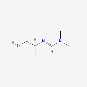 molecular formula C6H14N2O B575041 N'-(1-hydroxypropan-2-yl)-N,N-dimethylmethanimidamide CAS No. 195322-25-9