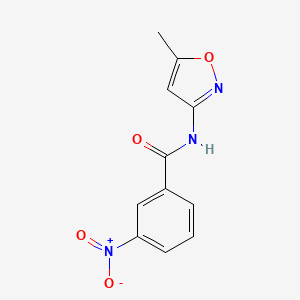 molecular formula C11H9N3O4 B5750616 N-(5-methyl-1,2-oxazol-3-yl)-3-nitrobenzamide CAS No. 160856-97-3