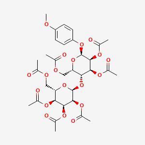 molecular formula C33H42O19 B575063 LacMP per OAc CAS No. 160227-12-3