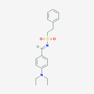 molecular formula C19H24N2O2S B5750674 N-[4-(diethylamino)benzylidene]-2-phenylethanesulfonamide 