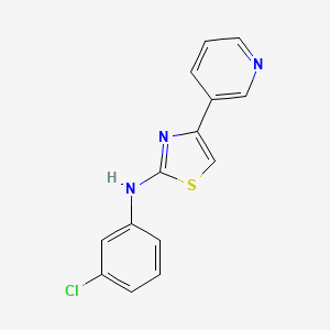 molecular formula C14H10ClN3S B5750713 N-(3-chlorophenyl)-4-pyridin-3-yl-1,3-thiazol-2-amine 