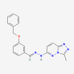 molecular formula C20H18N6O B5750722 3-(BENZYLOXY)BENZALDEHYDE 1-(3-METHYL[1,2,4]TRIAZOLO[4,3-B]PYRIDAZIN-6-YL)HYDRAZONE 