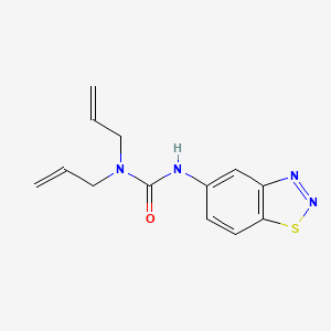 molecular formula C13H14N4OS B5750735 N,N-diallyl-N'-1,2,3-benzothiadiazol-5-ylurea 
