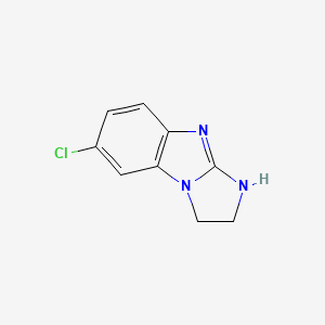 molecular formula C9H8ClN3 B575074 6-Chloro-2,3-dihydro-1H-benzo[d]imidazo[1,2-a]imidazole CAS No. 176174-13-3