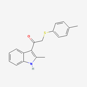 molecular formula C18H17NOS B5750810 1-(2-methyl-1H-indol-3-yl)-2-[(4-methylphenyl)thio]ethanone 
