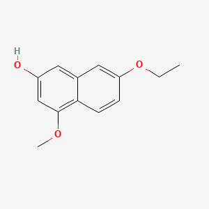 molecular formula C13H14O3 B575085 7-Ethoxy-4-methoxynaphthalen-2-ol CAS No. 180630-89-1