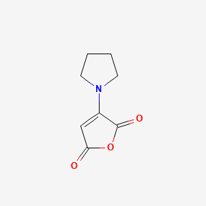 molecular formula C8H9NO3 B575089 3-(Pyrrolidin-1-yl)furan-2,5-dione CAS No. 180903-37-1