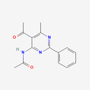 molecular formula C15H15N3O2 B5750944 N-(5-acetyl-6-methyl-2-phenylpyrimidin-4-yl)acetamide 