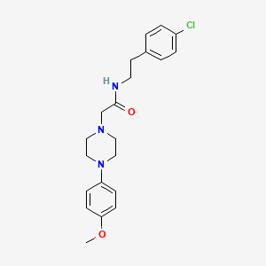 molecular formula C21H26ClN3O2 B5750977 N-[2-(4-chlorophenyl)ethyl]-2-[4-(4-methoxyphenyl)piperazin-1-yl]acetamide 