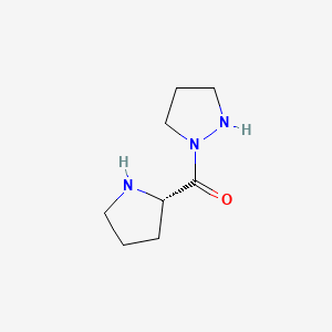 molecular formula C8H15N3O B575099 (S)-Pyrazolidin-1-yl(pyrrolidin-2-yl)methanone CAS No. 174089-30-6