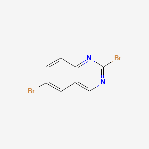 molecular formula C8H4Br2N2 B575100 2,6-Dibromoquinazoline CAS No. 161425-75-8