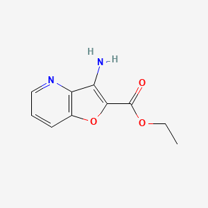 molecular formula C10H10N2O3 B575101 Ethyl 3-aminofuro[3,2-b]pyridine-2-carboxylate CAS No. 183428-96-8