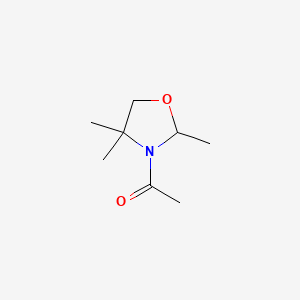 molecular formula C8H15NO2 B575103 1-(2,4,4-Trimethyloxazolidin-3-yl)ethanone CAS No. 175553-70-5