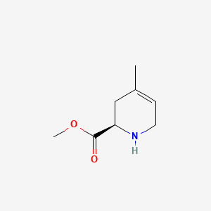molecular formula C8H13NO2 B575107 Methyl (2R)-4-methyl-1,2,3,6-tetrahydropyridine-2-carboxylate CAS No. 184879-75-2