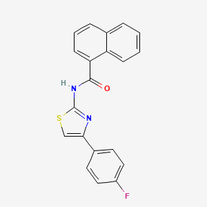 molecular formula C20H13FN2OS B5751081 N-[4-(4-fluorophenyl)-1,3-thiazol-2-yl]naphthalene-1-carboxamide 