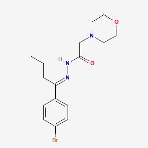 molecular formula C16H22BrN3O2 B5751115 N-[(E)-1-(4-bromophenyl)butylideneamino]-2-morpholin-4-ylacetamide 