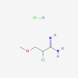 molecular formula C4H10Cl2N2O B575115 2-Chloro-3-methoxypropanamidine hydrochloride CAS No. 175136-99-9