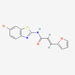 molecular formula C14H9BrN2O2S B5751152 N-(6-bromo-1,3-benzothiazol-2-yl)-3-(2-furyl)acrylamide 