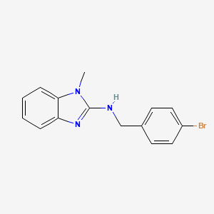 molecular formula C15H14BrN3 B5751180 N-[(4-BROMOPHENYL)METHYL]-1-METHYL-1H-1,3-BENZODIAZOL-2-AMINE 