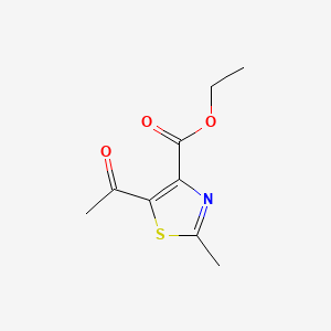 molecular formula C9H11NO3S B575121 5-乙酰基-2-甲基-1,3-噻唑-4-羧酸乙酯 CAS No. 175277-29-9