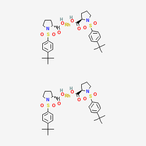 molecular formula C60H80N4O16Rh2S4 B575123 Tetrakis[1-[(4-tert-butylphenyl)sulfonyl]-(2R)-pyrrolidinecarboxylate]dirhodium(II) CAS No. 183800-15-9