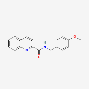 molecular formula C18H16N2O2 B5751234 N-[(4-methoxyphenyl)methyl]quinoline-2-carboxamide 