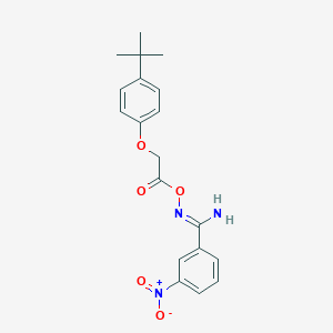 molecular formula C19H21N3O5 B5751255 N'-{[(4-tert-butylphenoxy)acetyl]oxy}-3-nitrobenzenecarboximidamide 