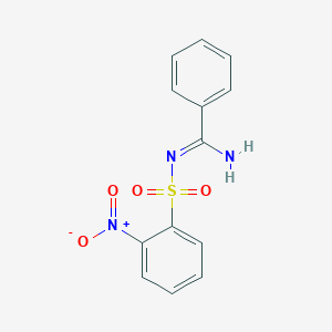 molecular formula C13H11N3O4S B5751278 N'-[(2-nitrophenyl)sulfonyl]benzenecarboximidamide 