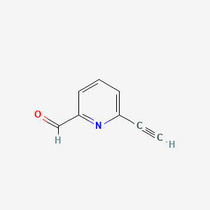 molecular formula C8H5NO B575132 6-Ethynylpyridine-2-carbaldehyde CAS No. 183438-97-3