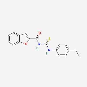 molecular formula C18H16N2O2S B5751330 N-[(4-ethylphenyl)carbamothioyl]-1-benzofuran-2-carboxamide 