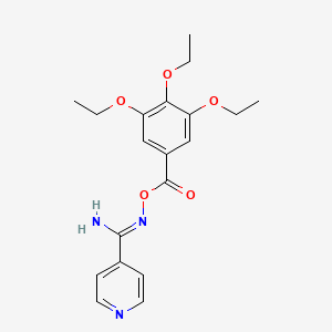 molecular formula C19H23N3O5 B5751350 N'-[(3,4,5-triethoxybenzoyl)oxy]-4-pyridinecarboximidamide 