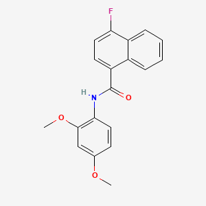 molecular formula C19H16FNO3 B5751404 N-(2,4-dimethoxyphenyl)-4-fluoronaphthalene-1-carboxamide 
