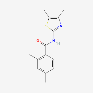 molecular formula C14H16N2OS B5751433 N-(4,5-dimethyl-1,3-thiazol-2-yl)-2,4-dimethylbenzamide 