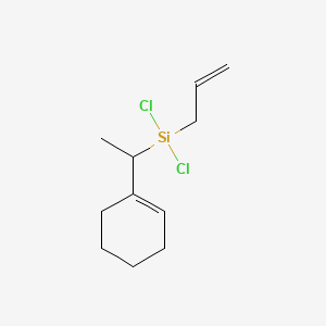 molecular formula C11H18Cl2Si B575145 Allyl[(2-cyclohexenyl-2-ethyl)]-dichlorosilane CAS No. 168270-65-3