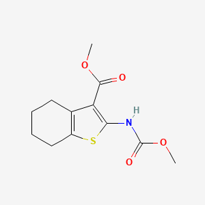 molecular formula C12H15NO4S B5751455 methyl 2-[(methoxycarbonyl)amino]-4,5,6,7-tetrahydro-1-benzothiophene-3-carboxylate 