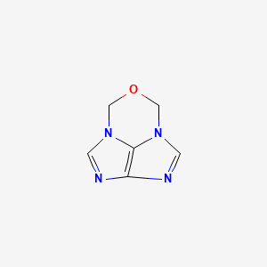 molecular formula C6H6N4O B575146 5H,7H-6-Oxa-2,3,4a,7a-tetraazacyclopenta[cd]indene CAS No. 189131-28-0