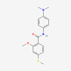 molecular formula C17H20N2O2S B5751567 N-[4-(dimethylamino)phenyl]-2-methoxy-4-(methylsulfanyl)benzamide 